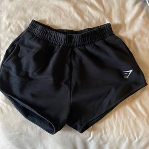 Black gymshark sweat shorts